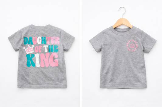 Daughter of the King Shirt | Christian Girls Tee | Faith Based Kids Shirt