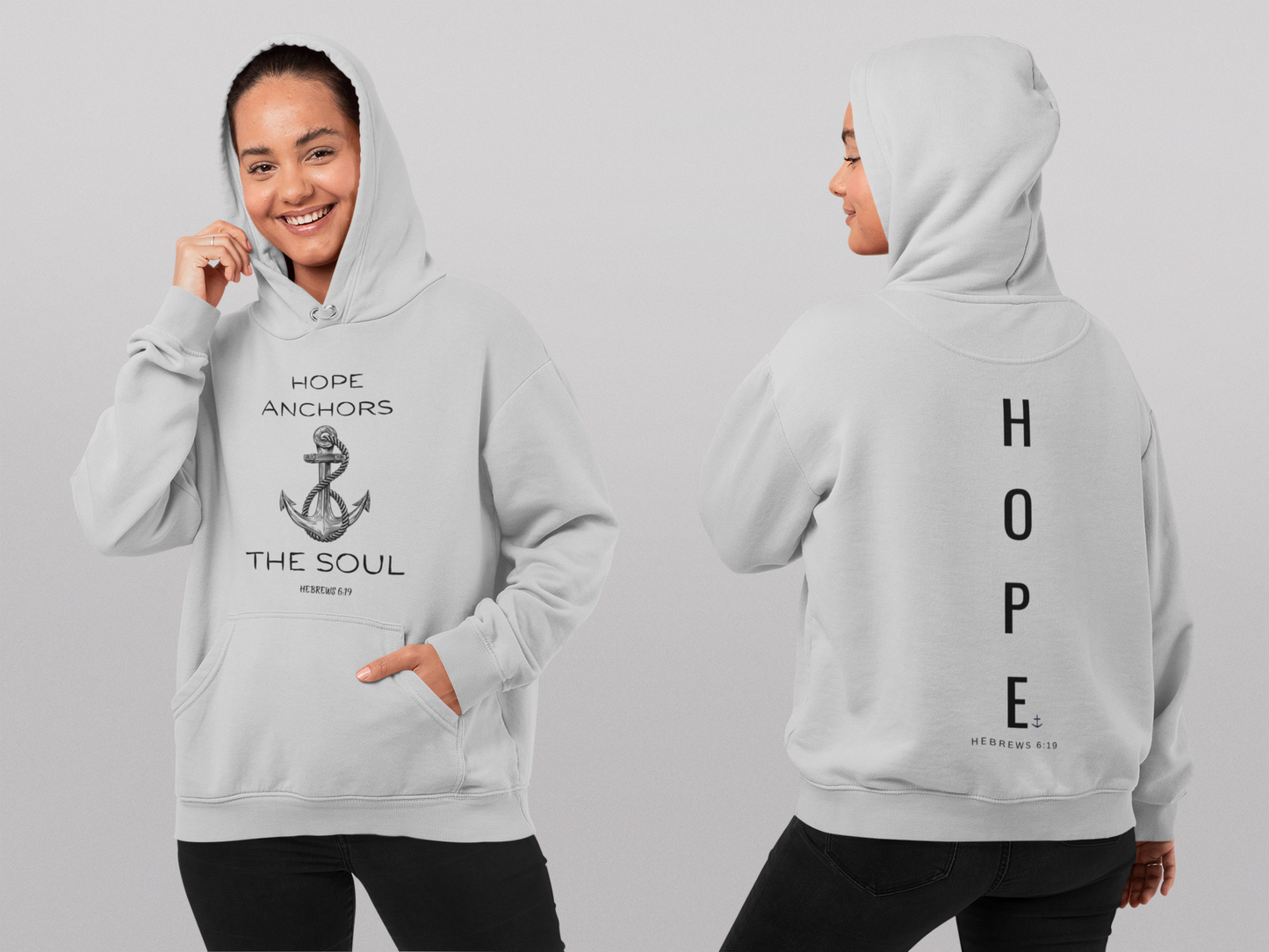Christian Hoodie – Hope Anchors the Soul Hebrews 6:19 | Chosen Society