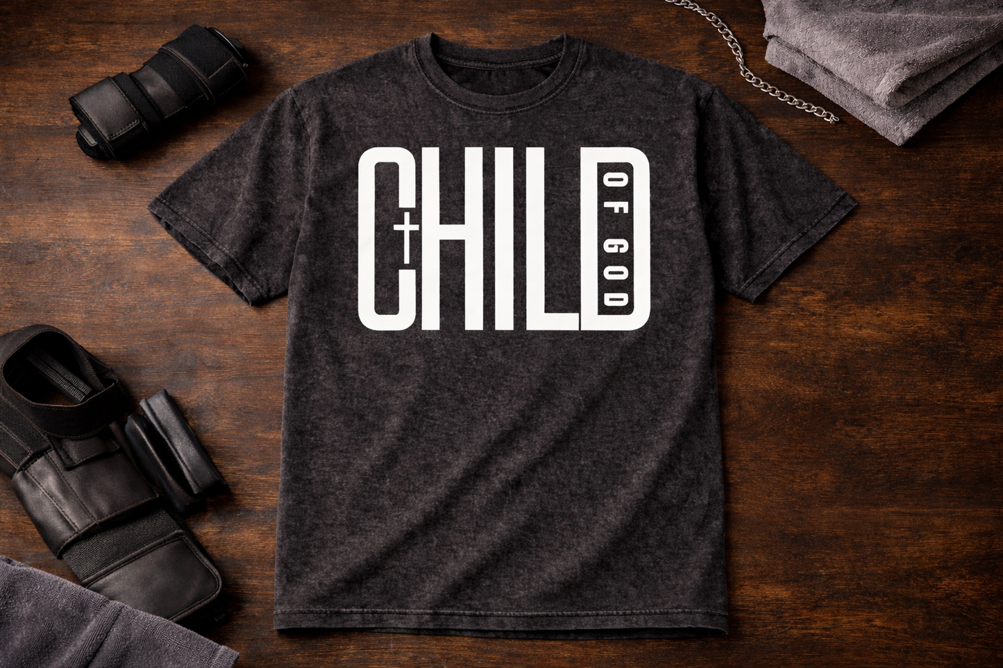 Child of God Stone Wash Christian T-Shirt | Faith Based Graphic Tee