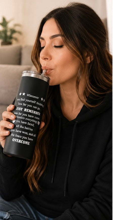 Sobriety One Day at a Time 16 oz Skinny-Stainless Steel Insulated Cup