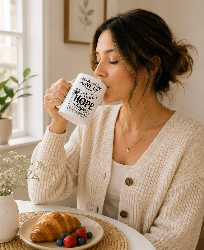 Hope Whispers 11oz Inspirational Coffee Mug