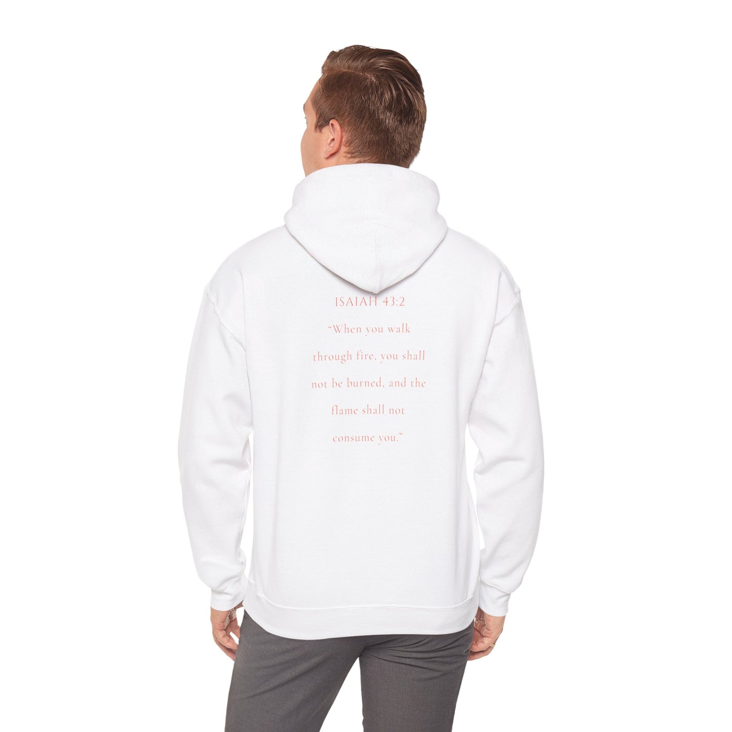 Christian Hooded Sweatshirt - Marked by Fire Isaiah 43:2 Be Bold Conversation Starter