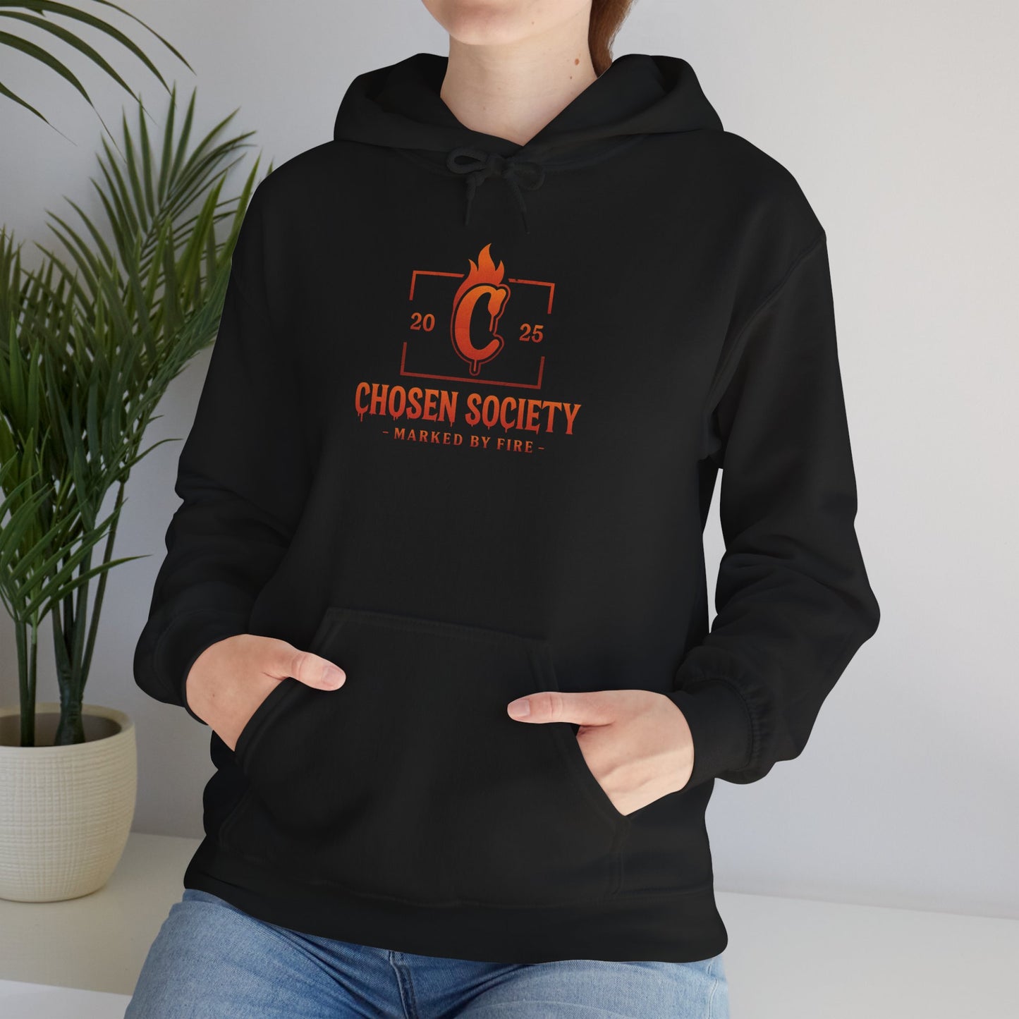Christian Hooded Sweatshirt - Marked by Fire Isaiah 43:2 Be Bold Conversation Starter