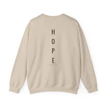 Christian Crewneck Hope Anchors the Soul Hebrews 6:19 | Chosen Society