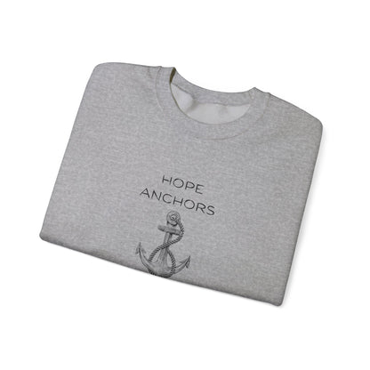 Christian Crewneck Hope Anchors the Soul Hebrews 6:19 | Chosen Society