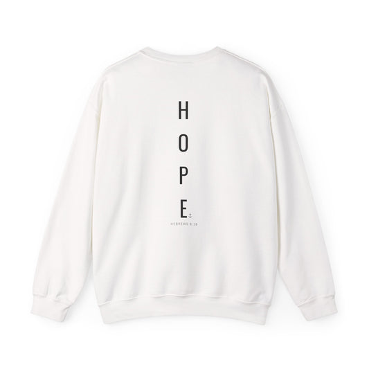 Hope Anchors the Soul — Hebrews 6:19 Unisex Heavy Blend Crewneck Sweatshirt