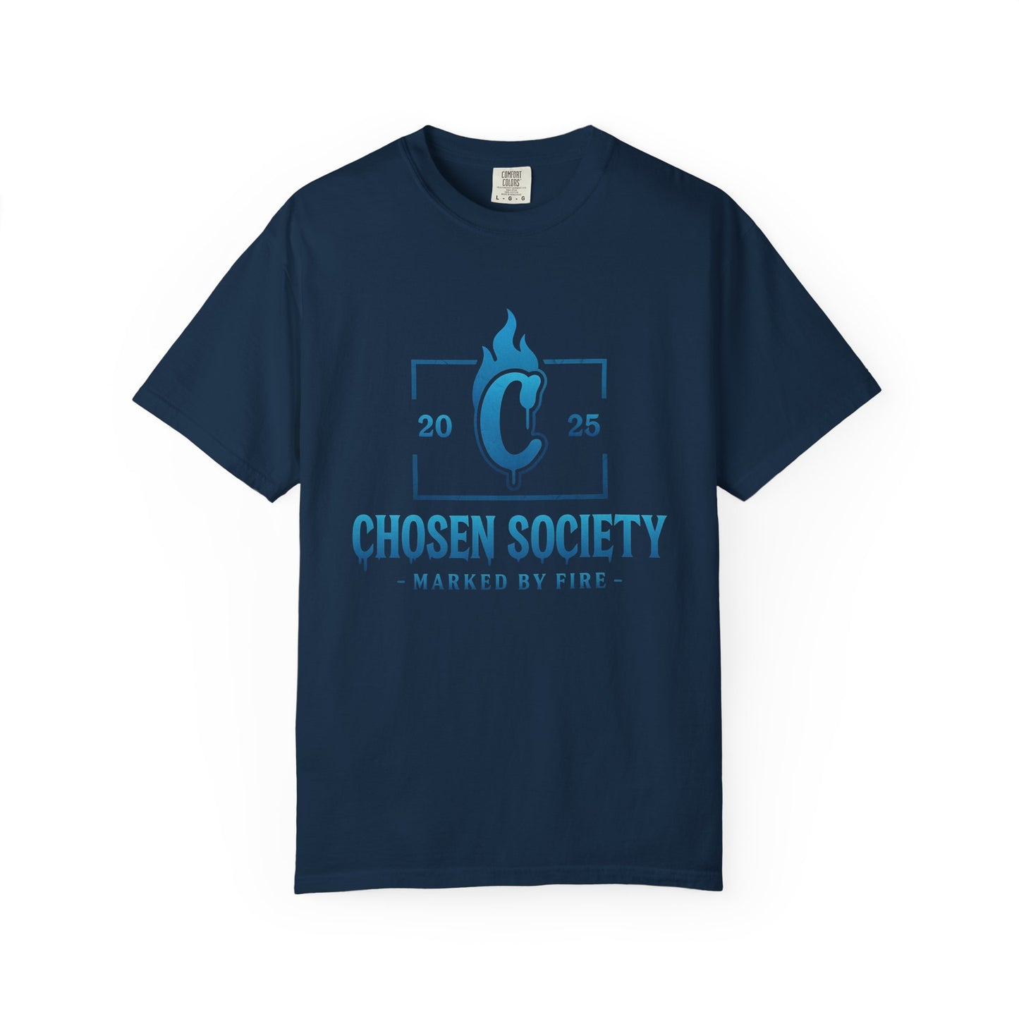 Garment-Dyed T-shirt - Chosen Society Mark by Fire 2nd design