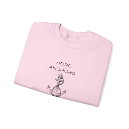 Christian Crewneck Hope Anchors the Soul Hebrews 6:19 | Chosen Society