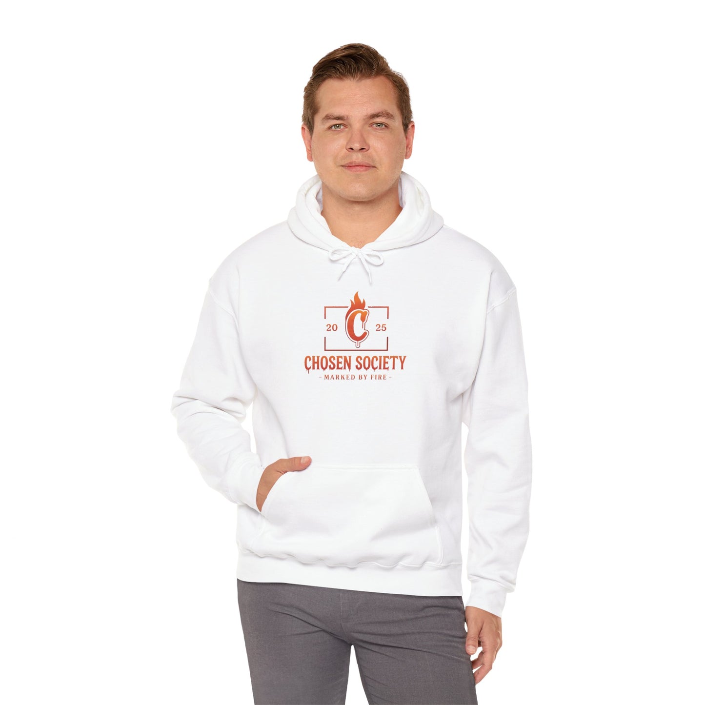 Christian Hooded Sweatshirt - Marked by Fire Isaiah 43:2 Be Bold Conversation Starter