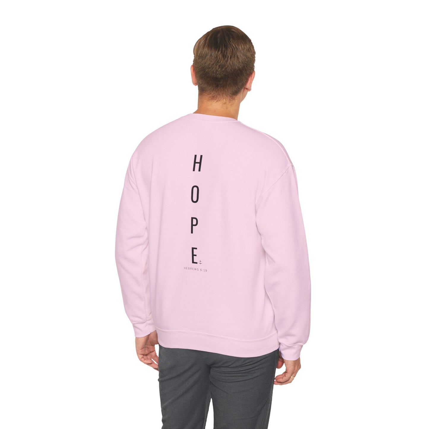 Christian Crewneck Hope Anchors the Soul Hebrews 6:19 | Chosen Society