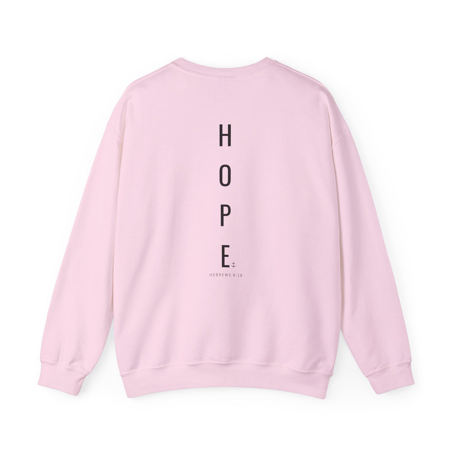 Christian Crewneck Hope Anchors the Soul Hebrews 6:19 | Chosen Society