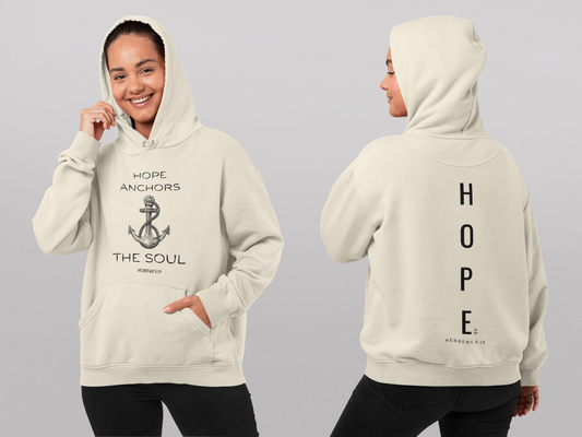 Christian Hoodie – Hope Anchors the Soul Hebrews 6:19 | Chosen Society