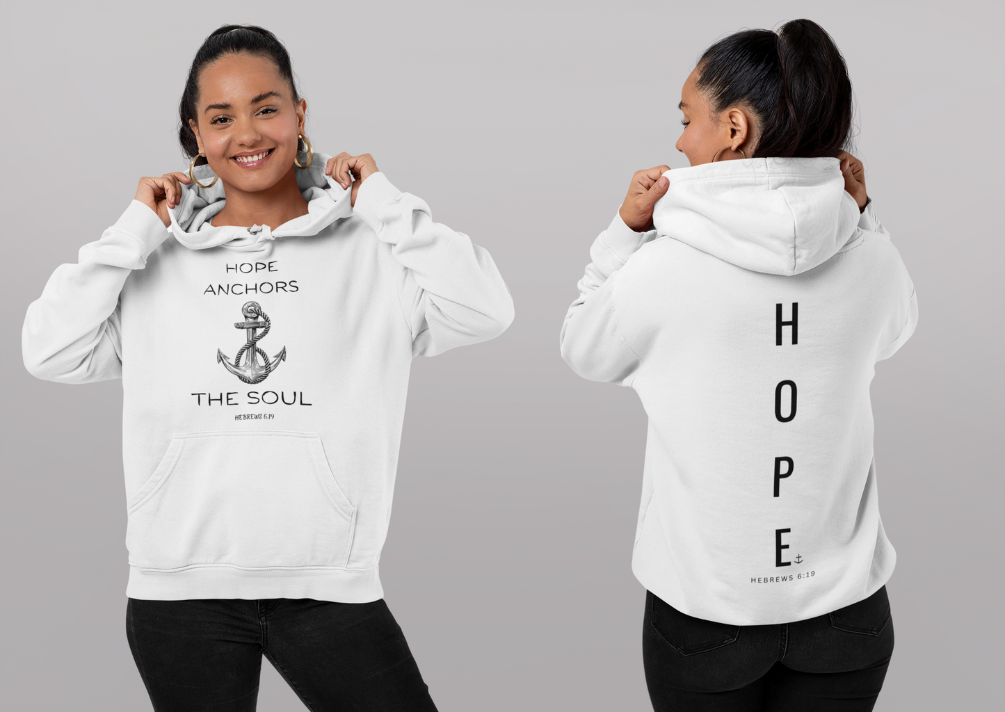 Christian Hoodie – Hope Anchors the Soul Hebrews 6:19 | Chosen Society