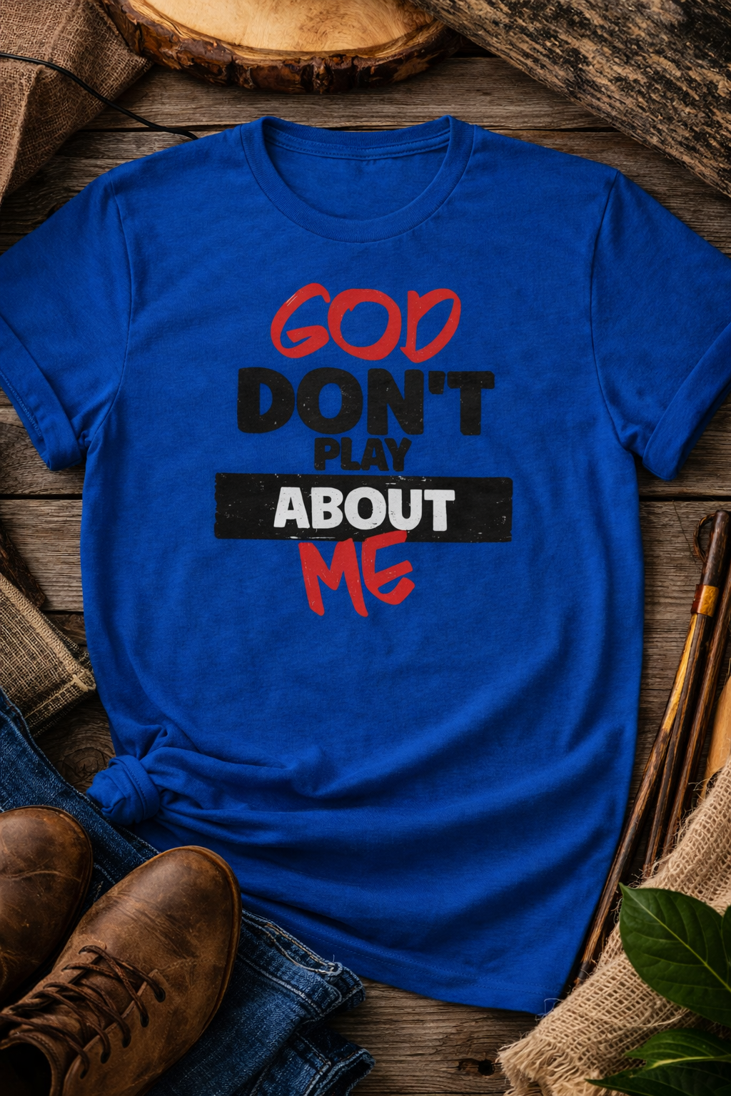God Don't Play About Me T-Shirt — Bold Faith Graphic Tee