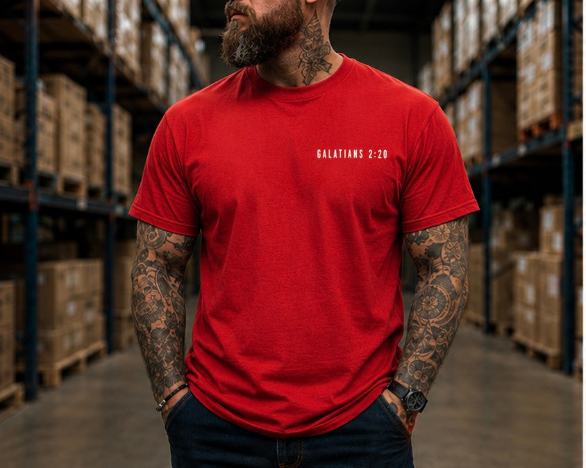 Redeemed Christian T-Shirt | Galatians 2:20 Faith Based Graphic Tee
