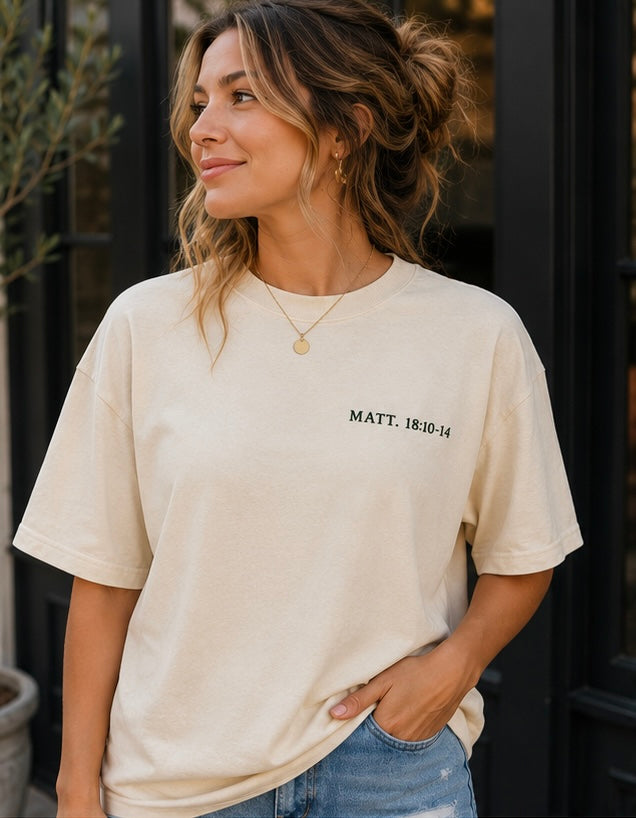 Rescued By Grace Christian T-Shirt | Matthew 18:10-14 Lost Sheep Tee