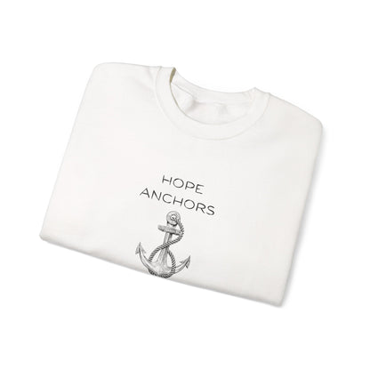 Christian Crewneck Hope Anchors the Soul Hebrews 6:19 | Chosen Society