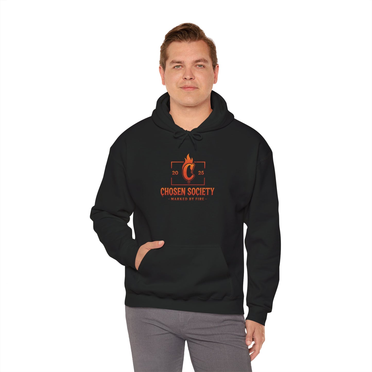 Christian Hooded Sweatshirt - Marked by Fire Isaiah 43:2 Be Bold Conversation Starter
