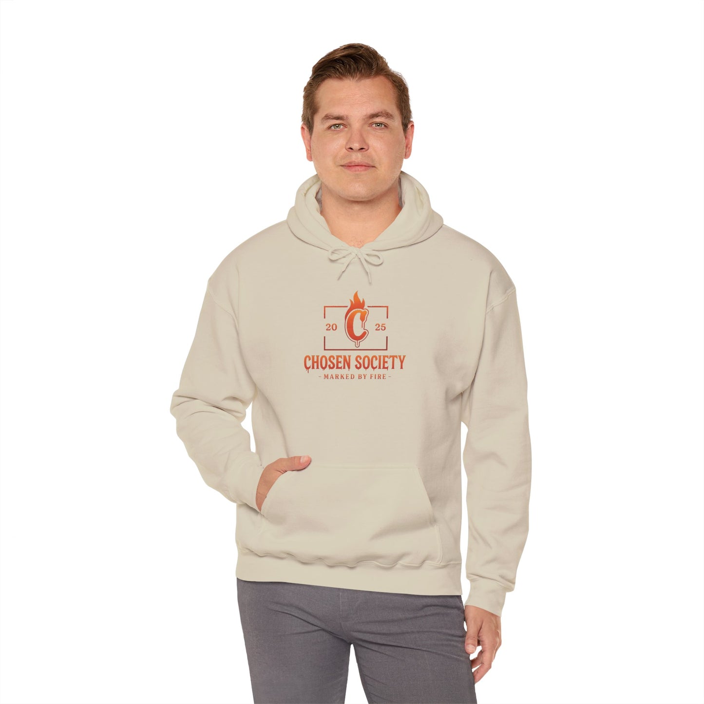 Christian Hooded Sweatshirt - Marked by Fire Isaiah 43:2 Be Bold Conversation Starter