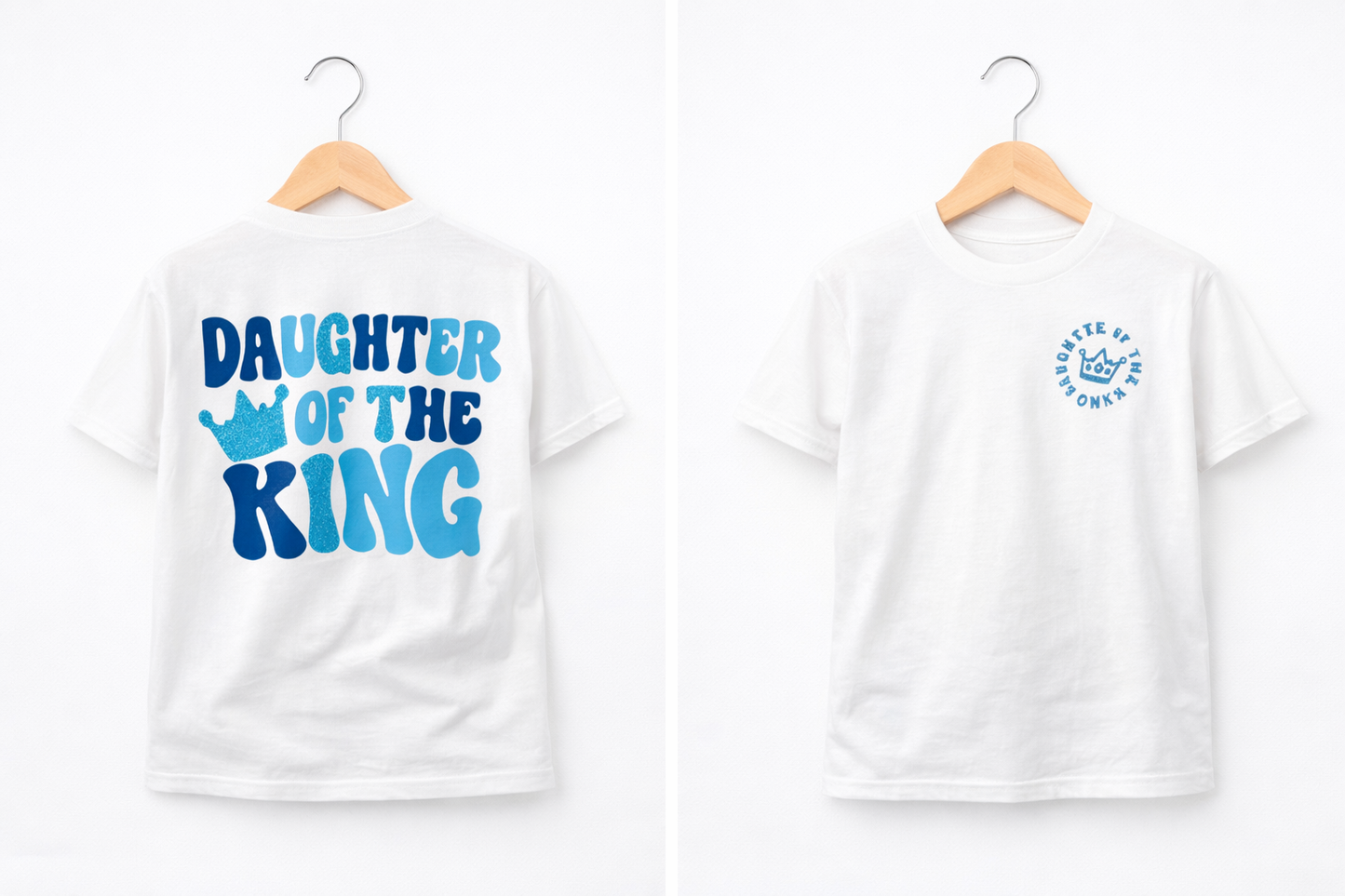 Daughter of the King Youth Shirt | Christian Girls Glitter Tee