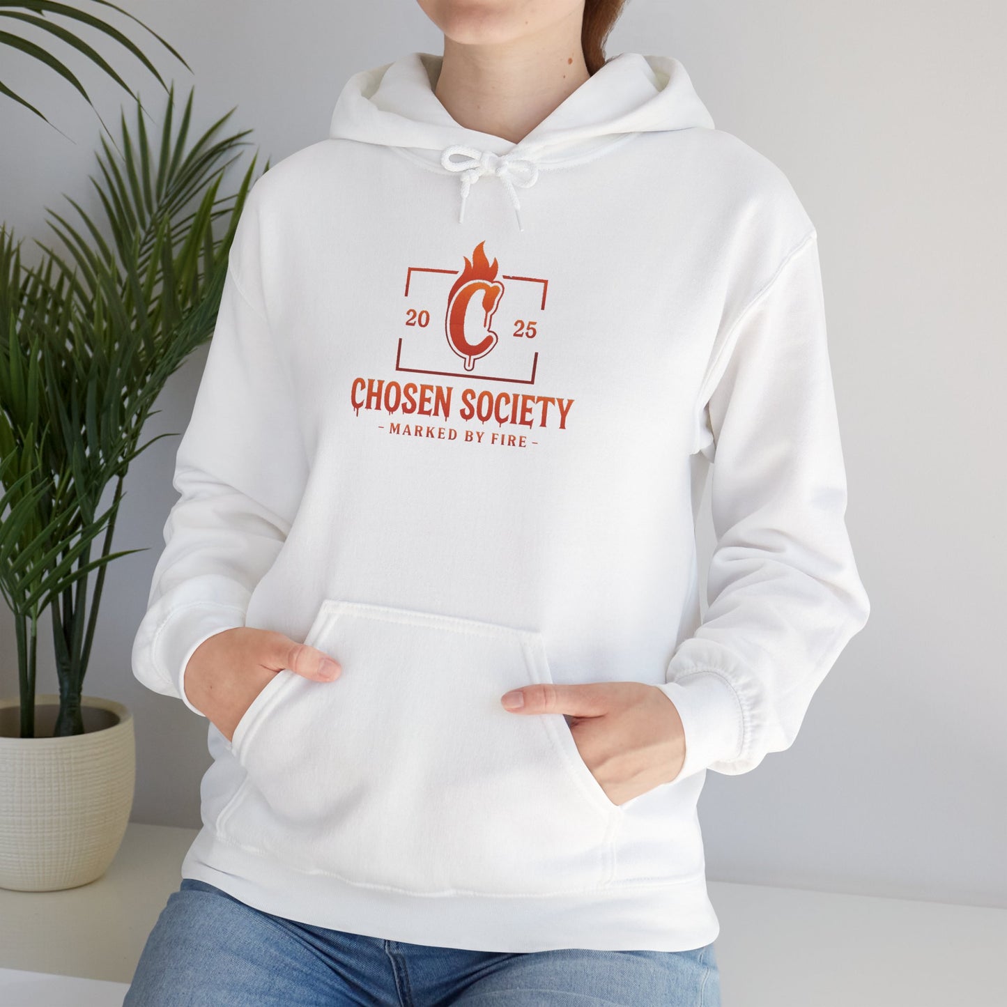Christian Hooded Sweatshirt - Marked by Fire Isaiah 43:2 Be Bold Conversation Starter