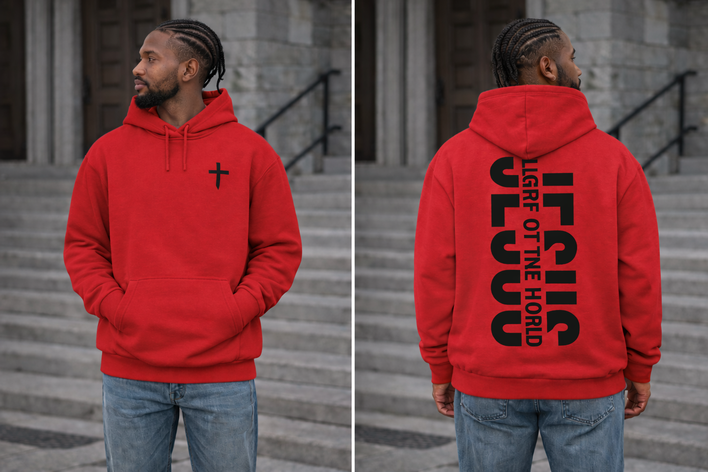 Jesus Light of the world pullover hoodie
