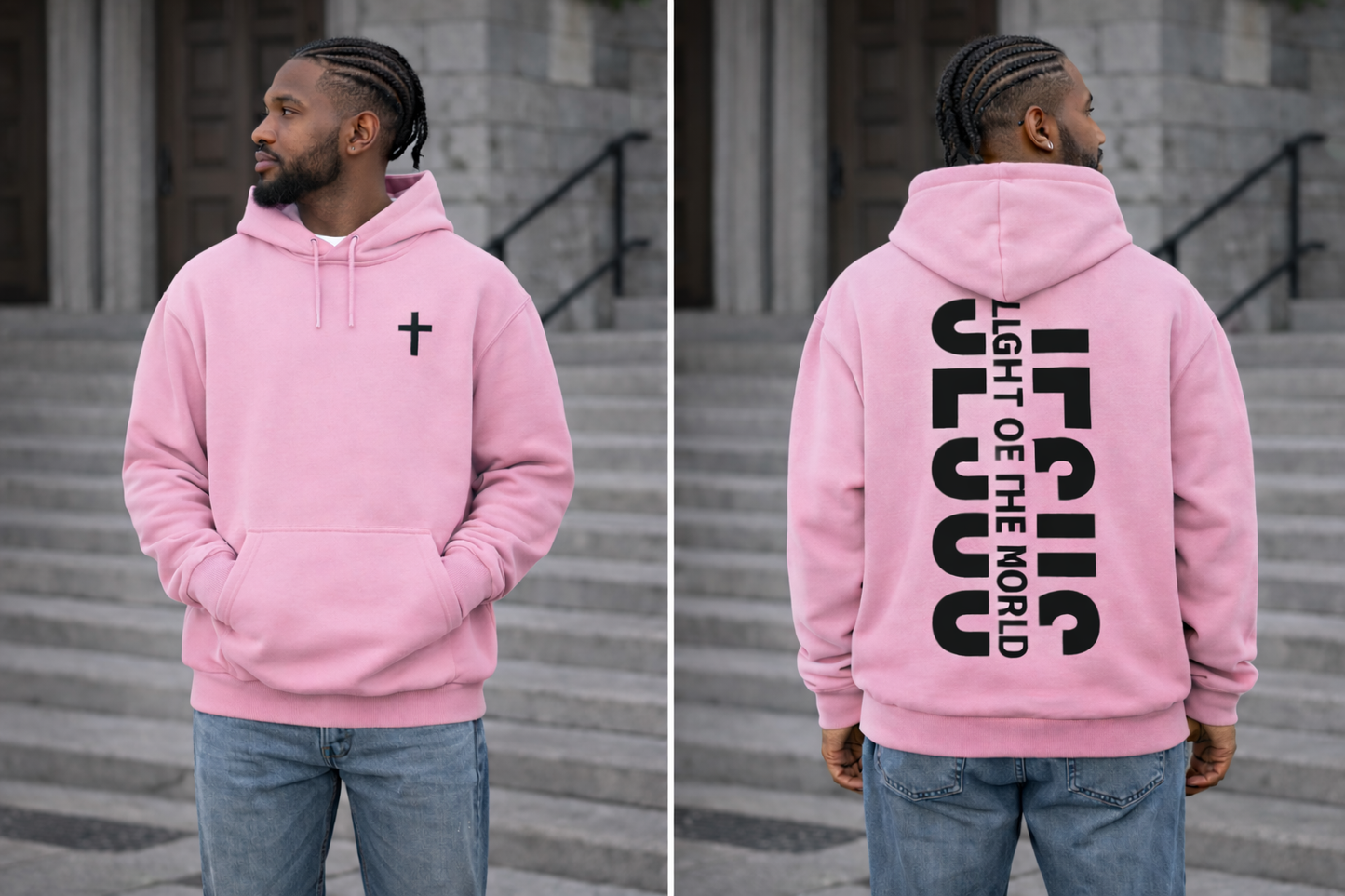 Jesus Light of the world pullover hoodie