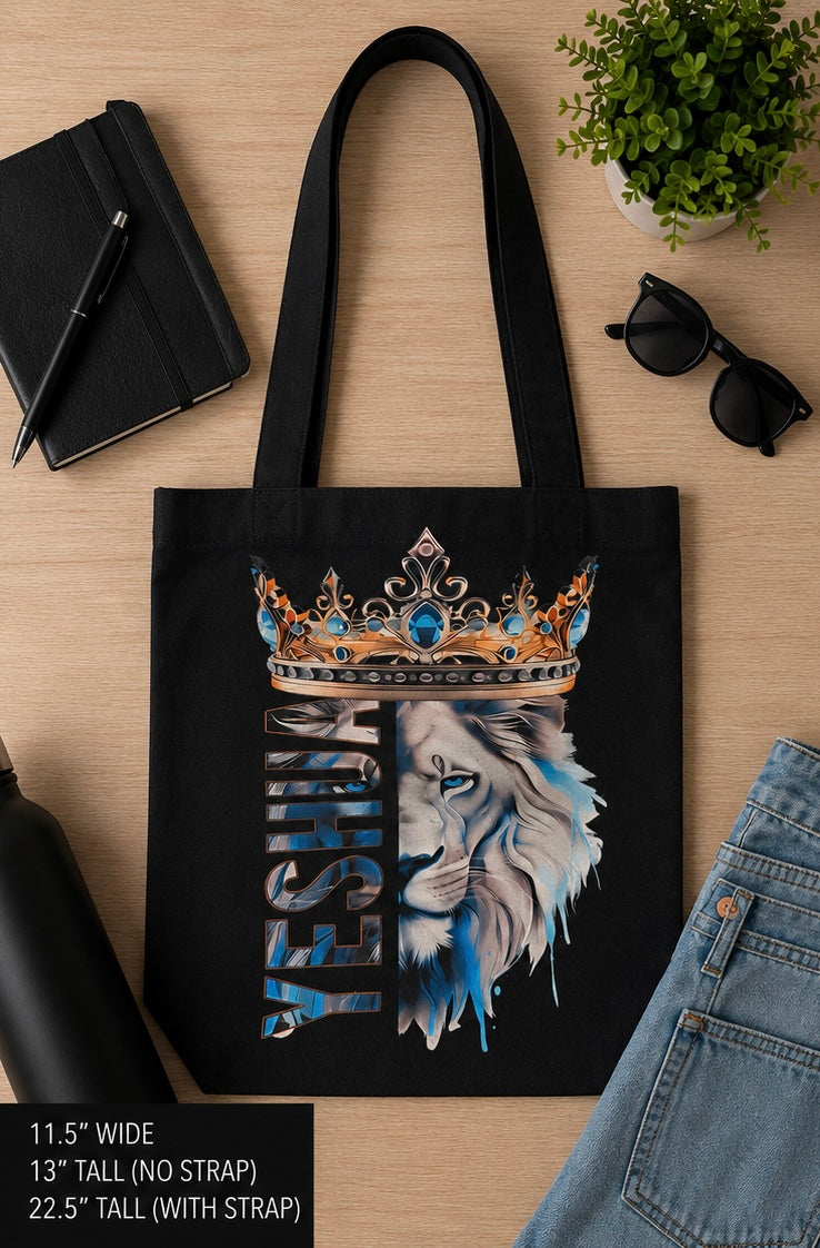 Jesus Lion Christian Tote Bag