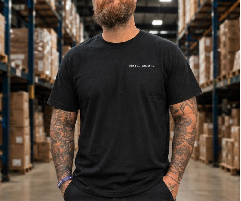 Rescued By Grace Christian T-Shirt | Matthew 18:10-14 Lost Sheep Tee