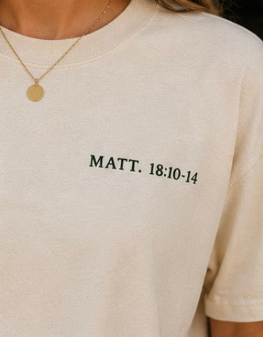 Rescued By Grace Christian T-Shirt | Matthew 18:10-14 Lost Sheep Tee