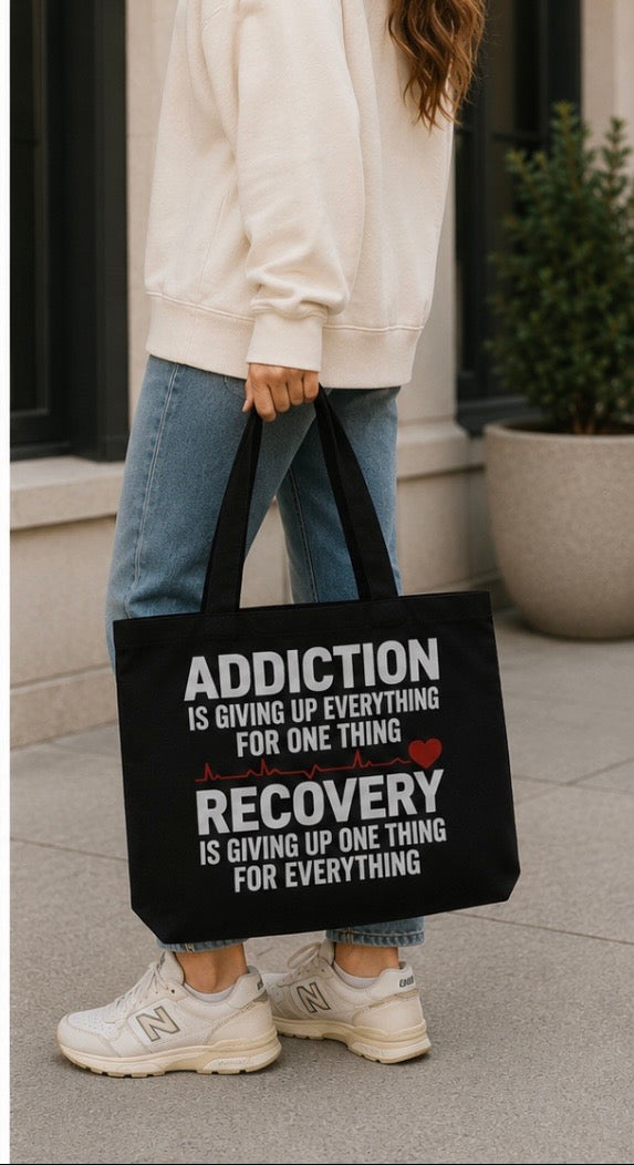 Recovery Inspirational Canvas Tote Bag
