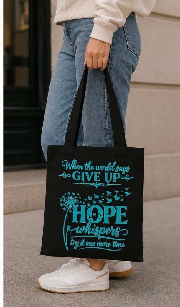 Hope Whispers Canvas Tote Bag