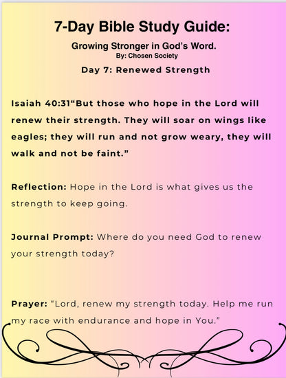 Free Bible Study-Grow in Faith with Chosen Society