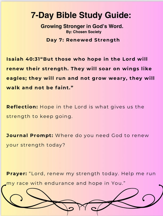 Free Bible Study-Grow in Faith with Chosen Society