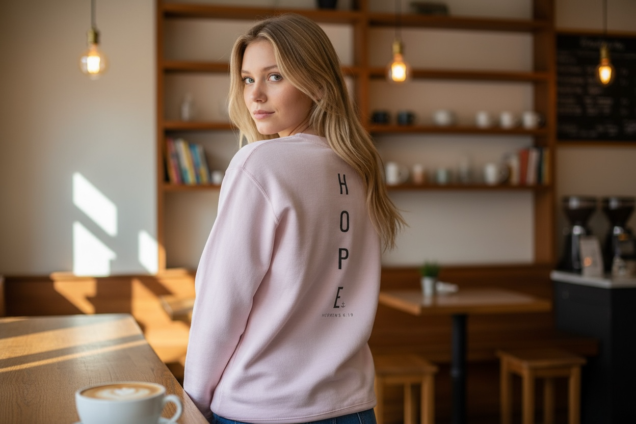 Hope Anchors the Soul — Hebrews 6:19 Unisex Heavy Blend Crewneck Sweatshirt