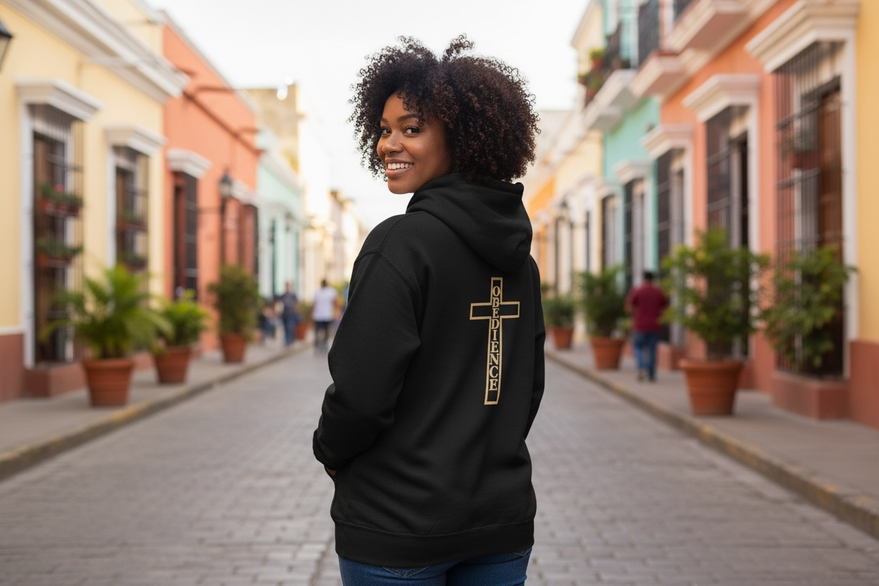 Vintage Godspeed Hoodie – Faith Streetwear with Wings Graphic, 2 John 1:6 Bible Verse