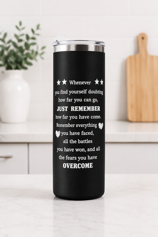 Sobriety One Day at a Time 16 oz Skinny-Stainless Steel Insulated Cup
