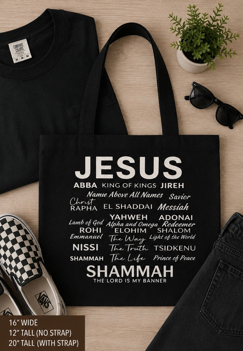 Names of Jesus Christian Zipper Tote Bag