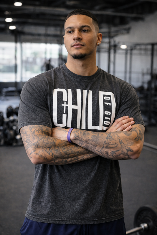 Child of God Stone Wash Christian T-Shirt | Faith Based Graphic Tee