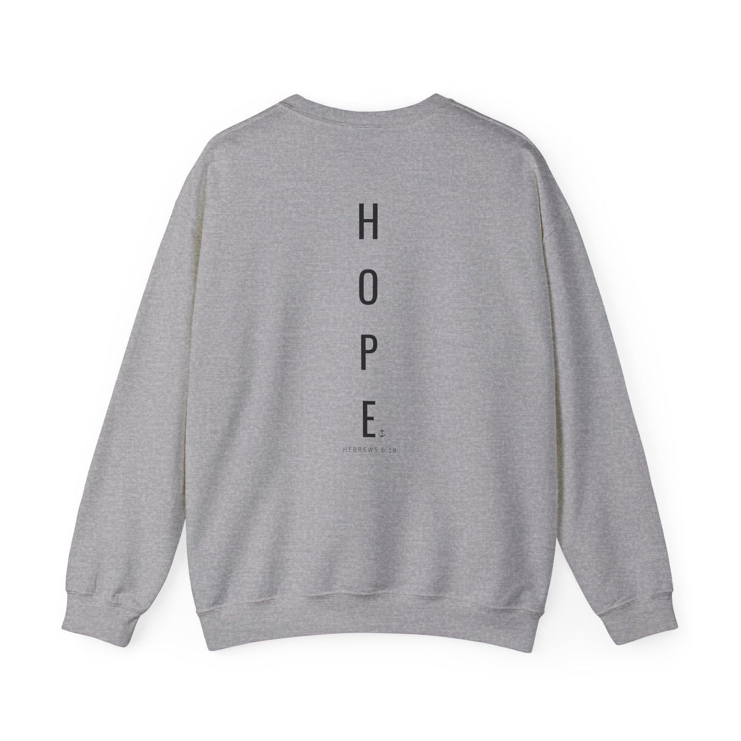 Hope Anchors the Soul — Hebrews 6:19 Unisex Heavy Blend Crewneck Sweatshirt