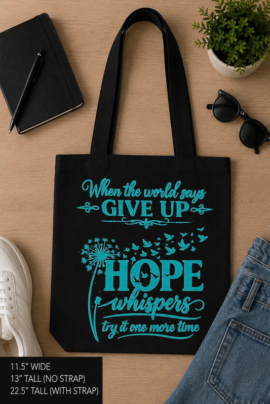 Hope Whispers Canvas Tote Bag
