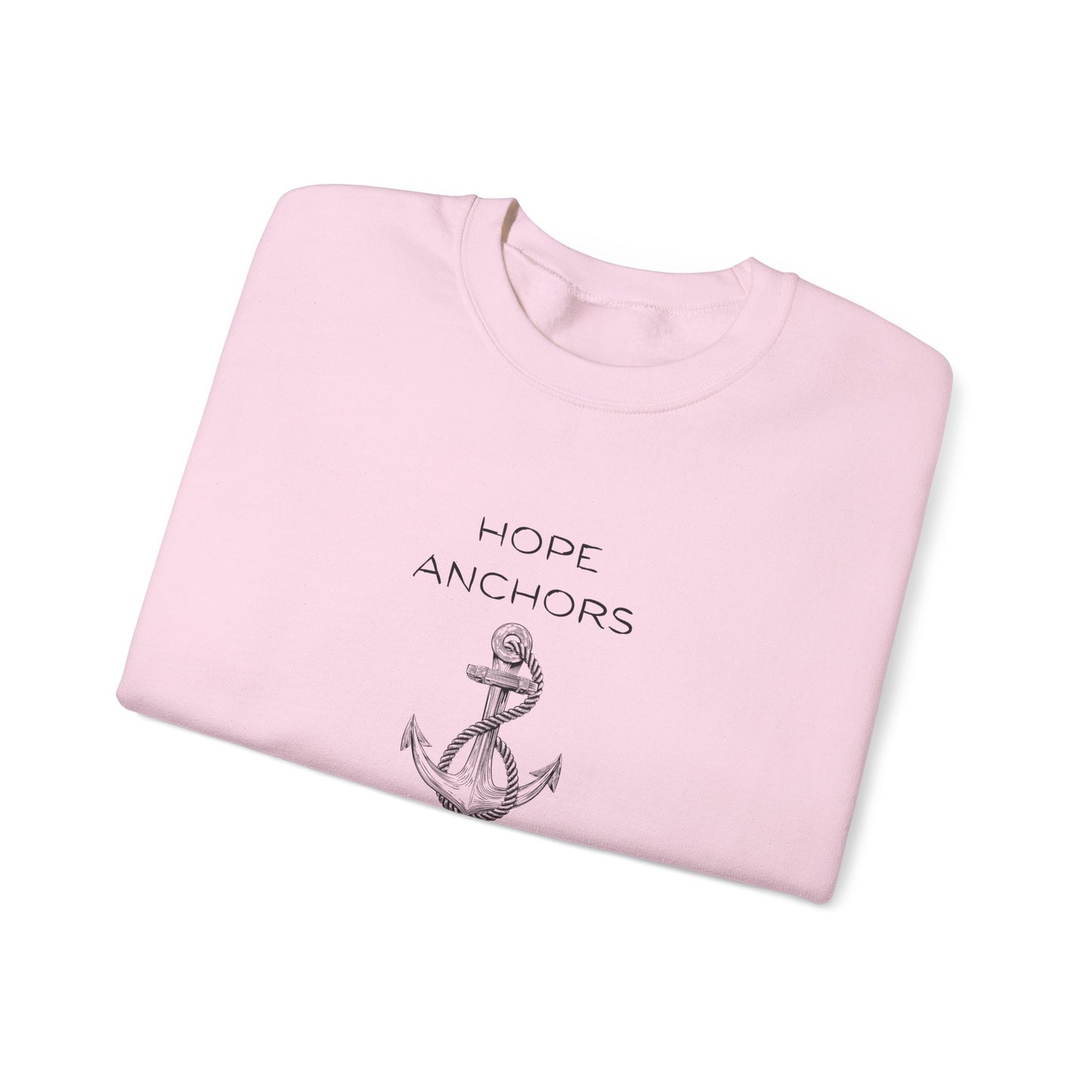 Hope Anchors the Soul — Hebrews 6:19 Unisex Heavy Blend Crewneck Sweatshirt
