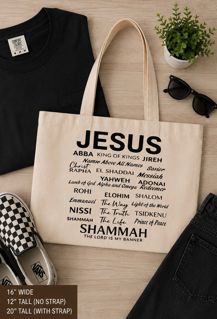 Names of Jesus Christian Zipper Tote Bag