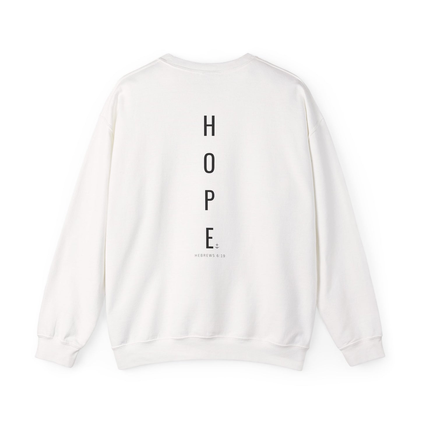 Hope Anchors the Soul — Hebrews 6:19 Unisex Heavy Blend Crewneck Sweatshirt