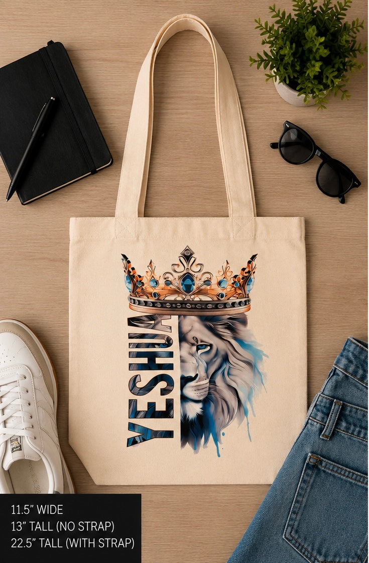 Jesus Lion Christian Tote Bag