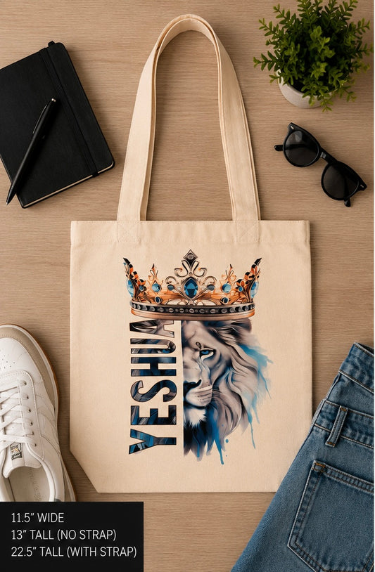 Jesus Lion Christian Tote Bag